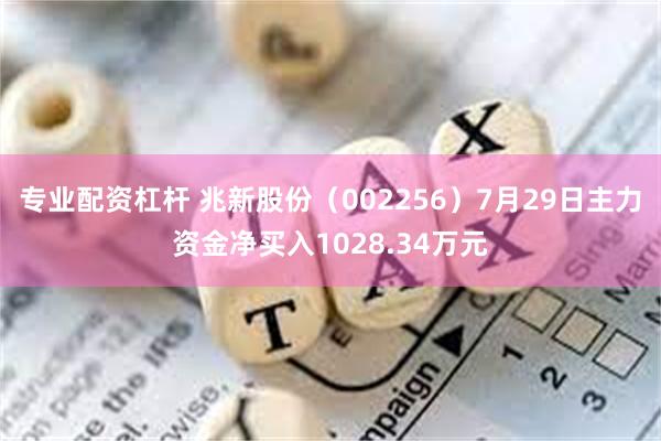 专业配资杠杆 兆新股份（002256）7月29日主力资金净买入1028.34万元