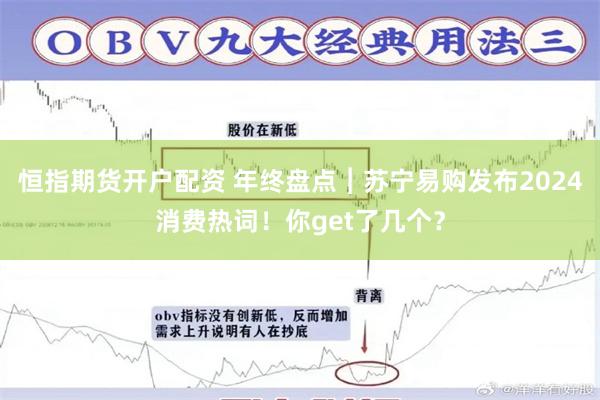 恒指期货开户配资 年终盘点︱苏宁易购发布2024消费热词！你get了几个？